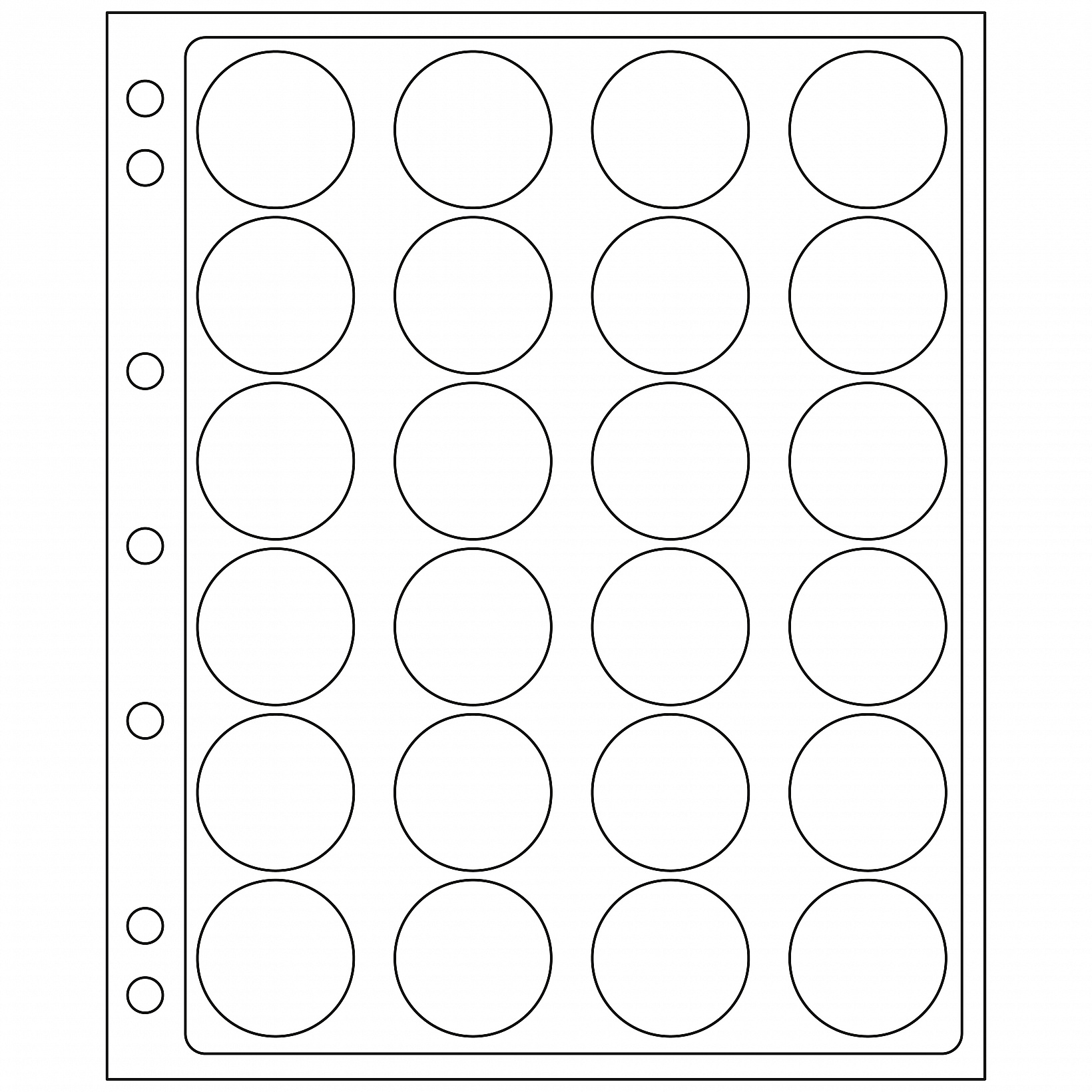 Folhas ENCAP para moedas em cpsulas 34/35